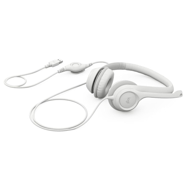 Logitech H390 Mikrofonlu Kablolu Kulaklik Beyaz 981 001286 4