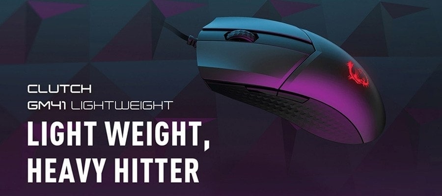 MSI CLUTCH GM41 LIGHTWEIGHT V2 16000DPI 6 Tuş RGB Optik Kablolu Gaming Mouse h1
