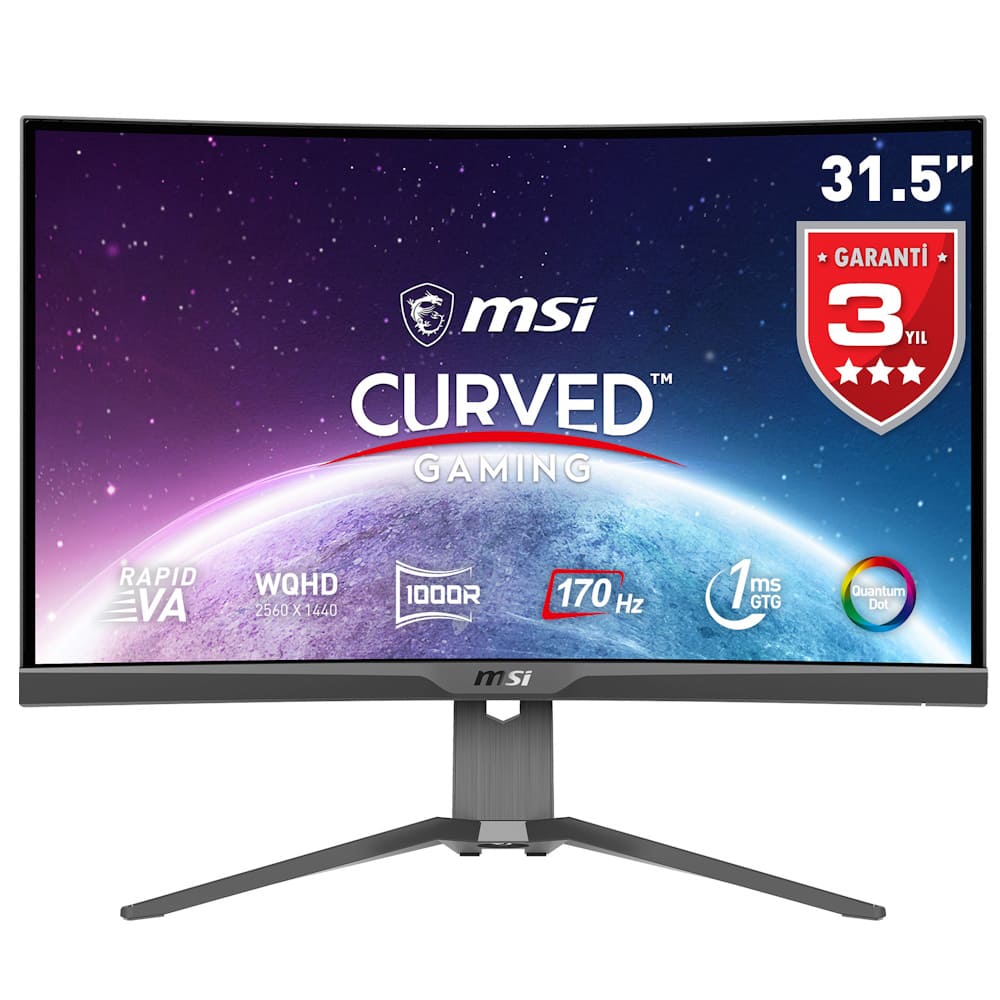 Msi Mag 325cqrf Qd 31 5 Inc 170hz 1ms Va Wqhd Curved Freesync Gaming Monitor
