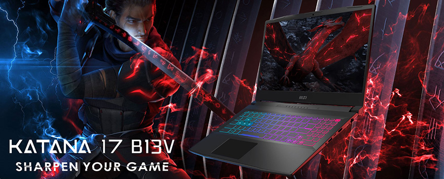 MSI KATANA 17 B13VFK-1018TR Intel Core i9-13900H 32GB DDR5 1TB SSD RTX4060 8GB 17.3 inç 144Hz Full HD Windows 11 Home Gaming Laptop