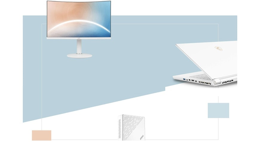 MSI 27 inç MODERN MD271CPW CURVED 1500R VA 75Hz 4ms FHD Anti Glare Monitör h22