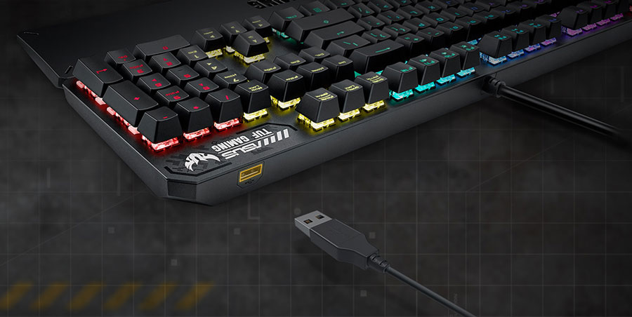 ASUS TUF Gaming K3 Red Switch RGB Türkçe Kablolu Türkçe Mekanik Gaming Klavye h5