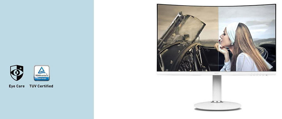 MSI 27 inç MODERN MD271CPW CURVED 1500R VA 75Hz 4ms FHD Anti Glare Monitör h9