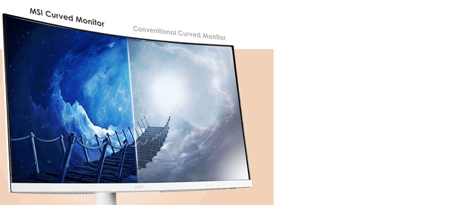 MSI 27 inç MODERN MD271CPW CURVED 1500R VA 75Hz 4ms FHD Anti Glare Monitör h10