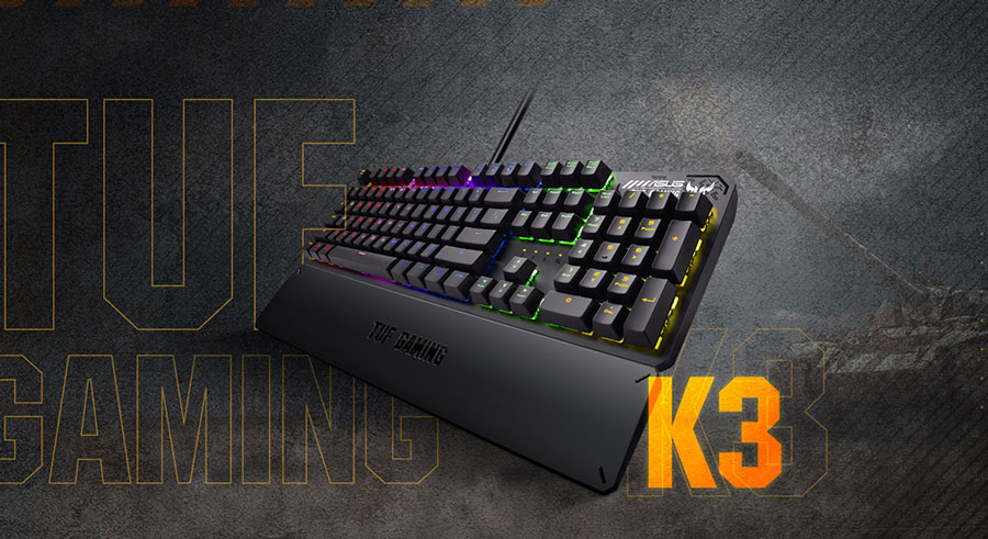 ASUS TUF Gaming K3 Red Switch RGB Türkçe Kablolu Türkçe Mekanik Gaming Klavye h1