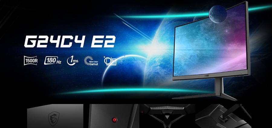 MSI G24C4 E2 23.6 inç 180Hz 1Ms Curved Adaptive Sync Full HD VA Gaming Monitör