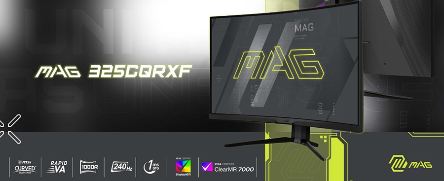 MSI MAG 325CQRXF 31.5 inç 240Hz 1Ms Curved Adaptive Sync WQHD VA Gaming Monitör