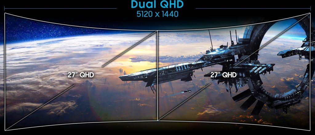 Samsung Crg9 Lc49rg90ssmxuf 49 Inc 120 Hz 4ms Ultra Wide Dqhd Freesync 2 Va Kavisli Gaming Monitor H1