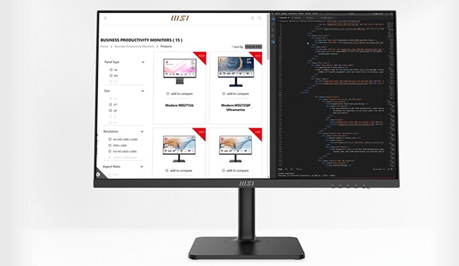 MSI MODERN MD272QXP 27 inç 100Hz 1Ms FLAT IPS Adaptive Sync WQHD Anti Glare Monitör