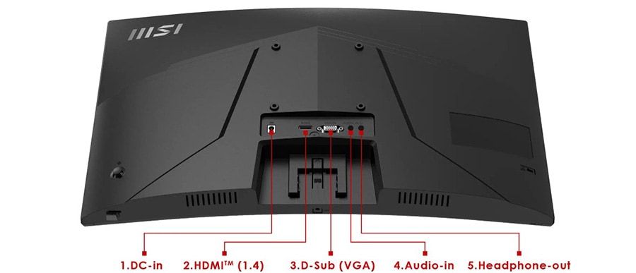 MSI PRO MP2422C 23.6 inç 100Hz 1Ms Curve 1500R VA Full HD Freesync Anti Glare Monitör 19