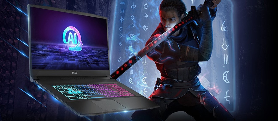 MSI KATANA A17 AI B8VF-855XTR AMD Ryzen 7-8845HS 16GB DDR5 1TB SSD RTX4060 8GB 17.3 inç Full HD 144Hz Freedos Gaming Laptop 2