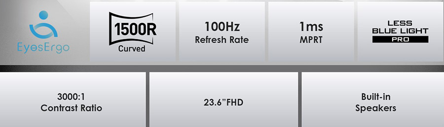 MSI PRO MP2422C 23.6 inç 100Hz 1Ms Curve 1500R VA Full HD Freesync Anti Glare Monitör 2