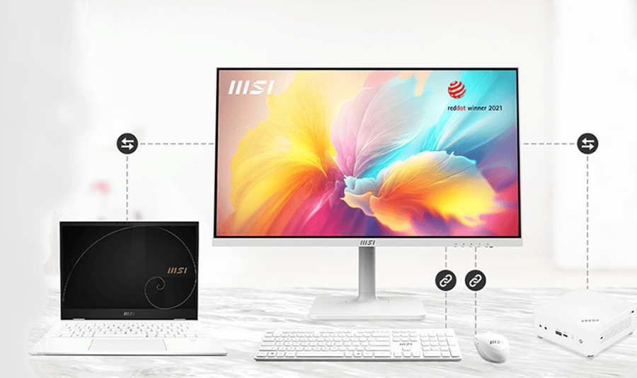 MSI MODERN MD272QXPW 27 inç 100Hz 1Ms FLAT IPS Adaptive Sync Full HD TYPE-C Monitör 9