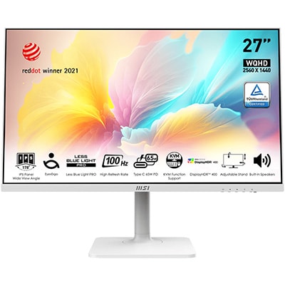 MSI MODERN MD272QXPW 27 inç 100Hz 1Ms FLAT IPS Adaptive Sync Full HD TYPE-C Monitör 1