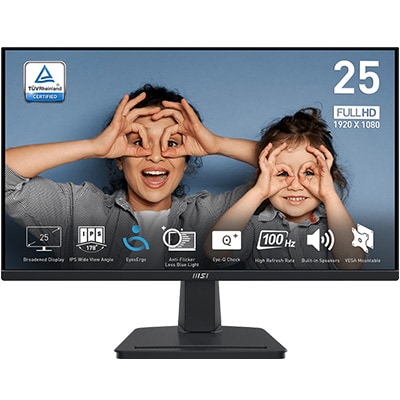 MSI PRO MP251P 24.5 inç 100Hz 1Ms FLAT IPS Adaptive Sync Pivot Anti Glare Monitör 1