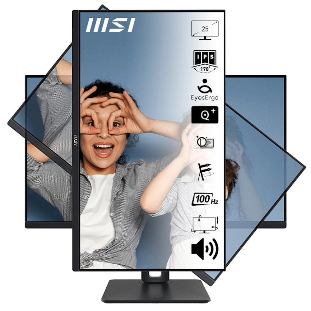 Msi Pro Mp251p 24 5 Inc 100hz 1ms Flat Ips Adaptive Sync Pivot Full Hd Anti Glare Monitor