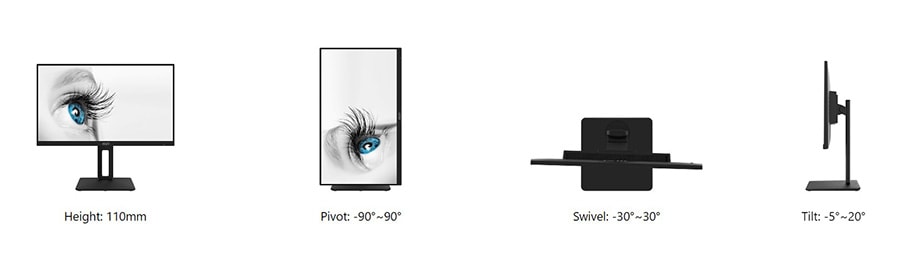 MSI PRO MP242AP 23.8 inç 100Hz 1Ms FLAT IPS Adaptive Sync Full HD Monitör H8