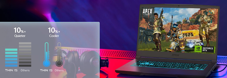 MSI THIN A15 B7VF-075XTR AMD Ryzen 7-7735HS 16GB DDR5 512GB SSD RTX4060 8GB 15.6 inç Full HD 144Hz Freedos Gaming Laptop h10