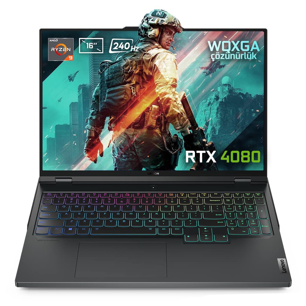 Lenovo Legion Pro7 16arx8h 82ws003ntr Amd Ryzen 9 7945hx 32gb 1tb Ssd Rtx4080 12gb 16 Inc 240hz Wqxga Freedos Gaming Laptop