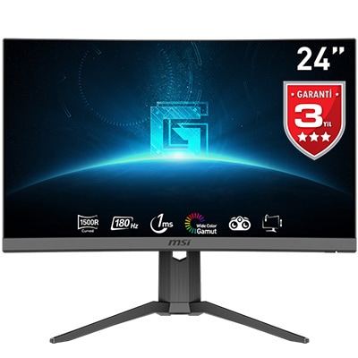 MSI G24C6P E2 23.6 inç 180Hz 1Ms CURVE VA Adaptive Sync Full HD Gaming Monitör h1