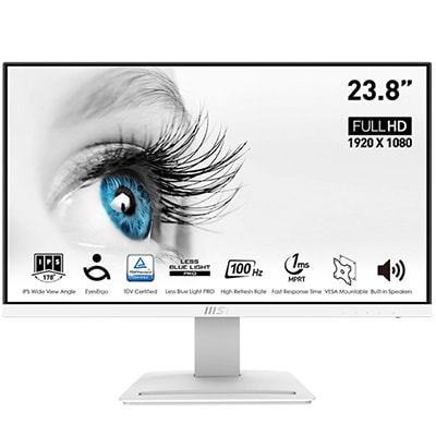 MSI PRO MP243XW 23.8 inç 100Hz 1Ms FLAT IPS Adaptive Sync Full HD Monitör h1