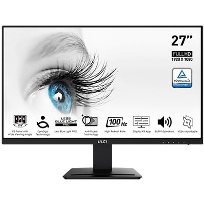 MSI PRO MP273A 27 inç 100Hz 1Ms FLAT IPS Freesync Full HD Monitör h1