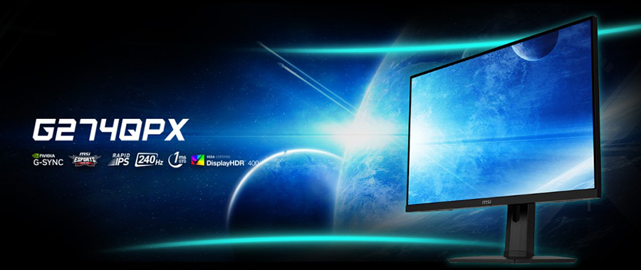 MSI G274QPX 27 inç 240Hz 1Ms FLAT RAPID IPS G-SYNC WQHD Gaming Monitör h3