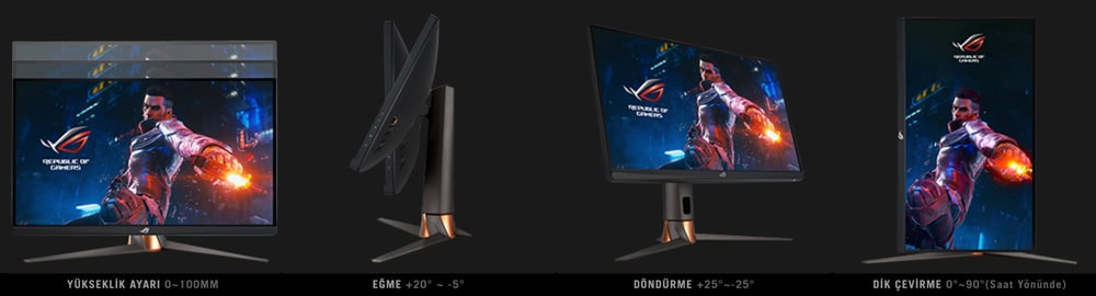 ROG Swift PG27UQR ASUS ROG Swift PG27UQR 27 inç 160Hz 1ms UHD FreeSync Premium Pro Fast IPS Gaming Monitör h15