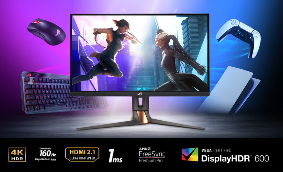 ROG Swift PG27UQR ASUS ROG Swift PG27UQR 27 inç 160Hz 1ms UHD FreeSync Premium Pro Fast IPS Gaming Monitör h2