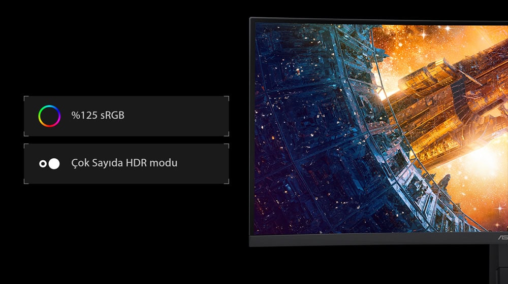 TUF Gaming VG34VQEL1A ASUS TUF Gaming VG34VQEL1A 34 inç 100Hz 1ms UWQHD FreeSync VA Kavisli Gaming Monitör h6