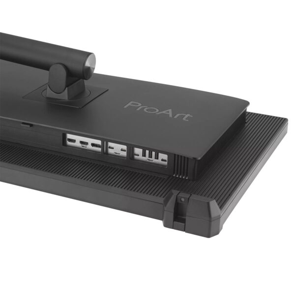 Yüksek çözünürlüklü ProArt monitör bağlantı portları ve ergonomik ayar özellikleriyle profesyonel ekran çözümü.