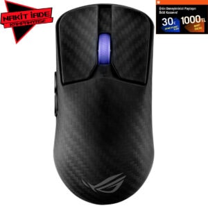 ASUS ROG Harpe Ace Extreme kablosuz oyun mouse, yüksek performans ve hassasiyet sağlayan ergonomik tasarımıyla oyun deneyimini artırır.