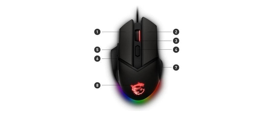 MSI Clutch GM20 Elite Mouse a11