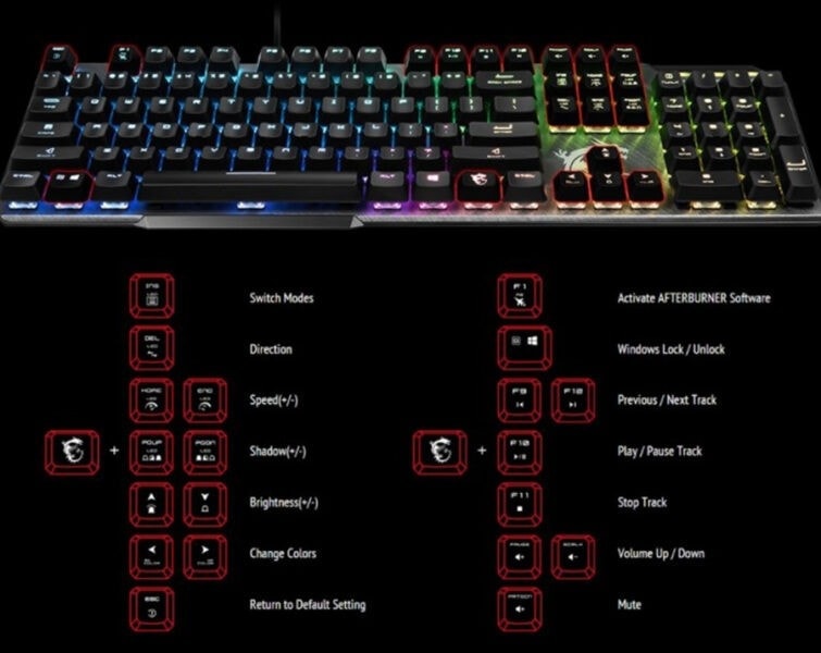 MSI Vigor GK50 Elite Klavye a4