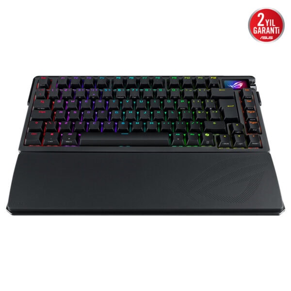 ASUS ROG Azoth Extreme NX Kablosuz Mekanik Gaming Klavye, RGB aydınlatmalı, yüksek performanslı ve şık tasarımlı, oyun ve profesyonel kullanım için ideal.