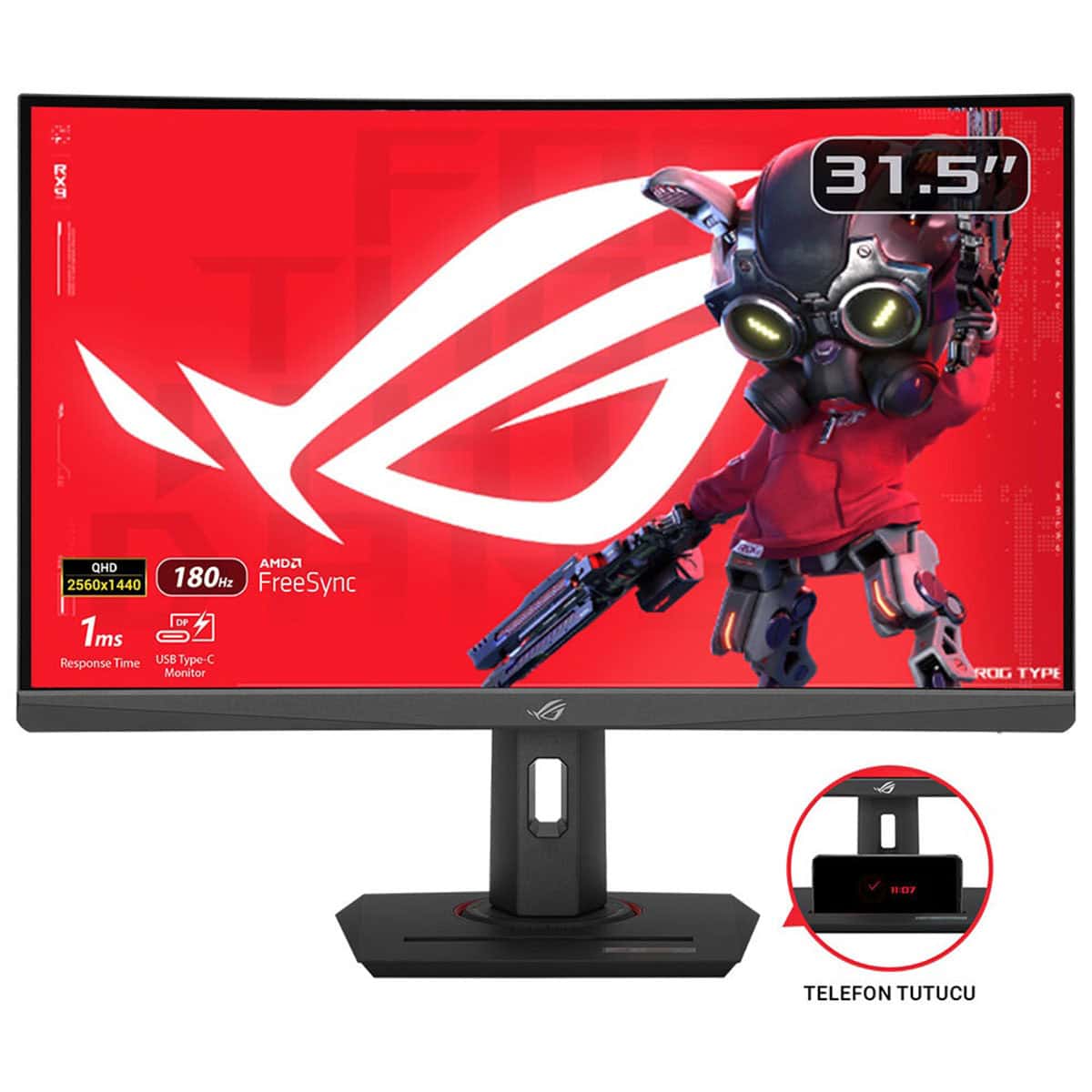 Asus Rog Strix Xg32wcs 31.5 Inç 180hz 1ms 2k Wqhd Adaptive Sync Fast Va Gaming Monitör 1