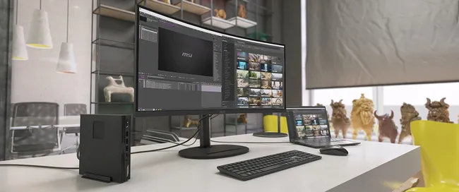 Msiin Yeni 1500r Ultra Genis Modern Md342cqp Serisi 120 Hz Va 1440p Panel 98w Usb Type C Pd Ozelliklerine Sahip