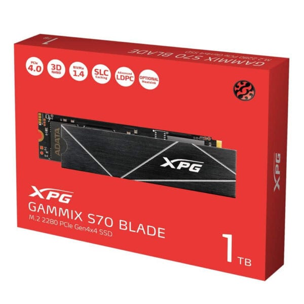 Xpg Gammix S70 Blade 1tb Pcie Gen4 X4 7400mb Okuma 5500mb Yazma Ps5 Uyumlu M 2 Ssd 5