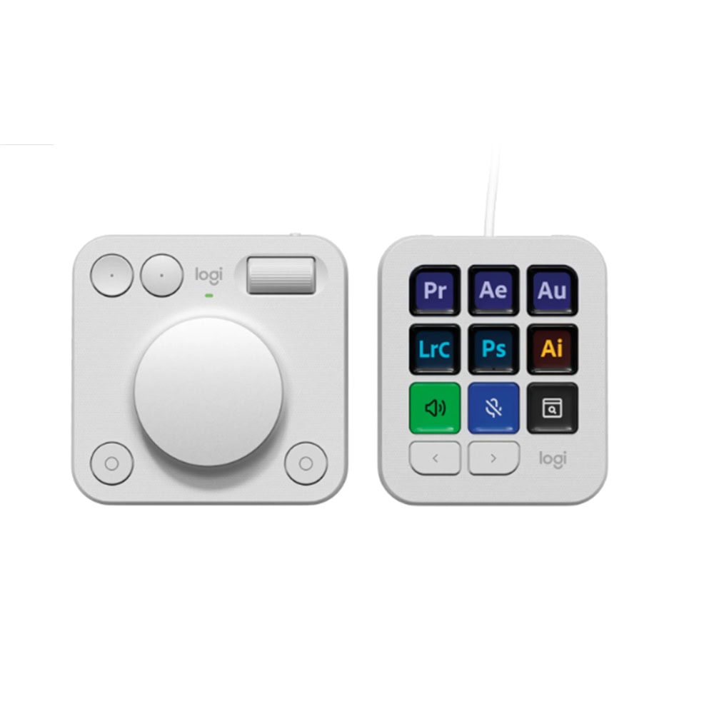 Logitech Master Series Mx Creative Console Pale Grey Lcd Ekranli Tus Takimi 1