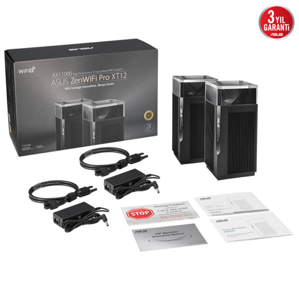 Asus Zenwifi Pro Xt12 Wifi 6 Gaming Kablosuz Ag Dagitim Mesh Sistemi 2li Paket 9