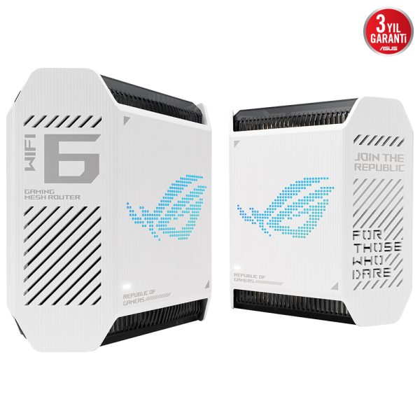 Asus Rog Rapture Gt6 Ax10000 Tri Band Wifi6 Gaming Mesh Sistemi Beyaz Ikili Paket 6