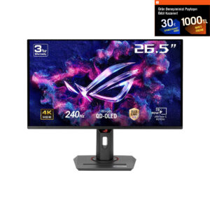 Asus Rog Strix Oled Xg27ucdmg 26.5 Inç 240hz 0.03ms 4k Uhd Adaptive Sync Qd Oled Pivot Gaming Monitör 1