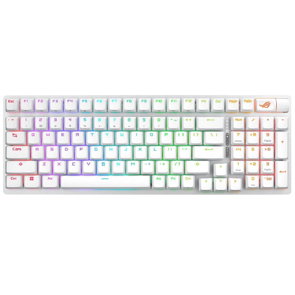 Asus Rog Strix Scope Ii 96 Nx Snow Switch Rgb Kablosuz Hotswap Ingilizce Beyaz Mekanik Gaming Klavye 1