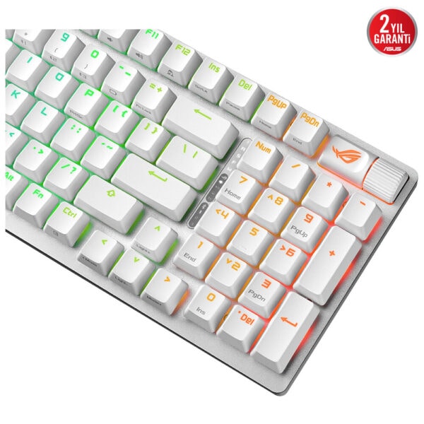 Asus Rog Strix Scope Ii 96 Nx Snow Switch Rgb Kablosuz Hotswap Ingilizce Beyaz Mekanik Gaming Klavye 6