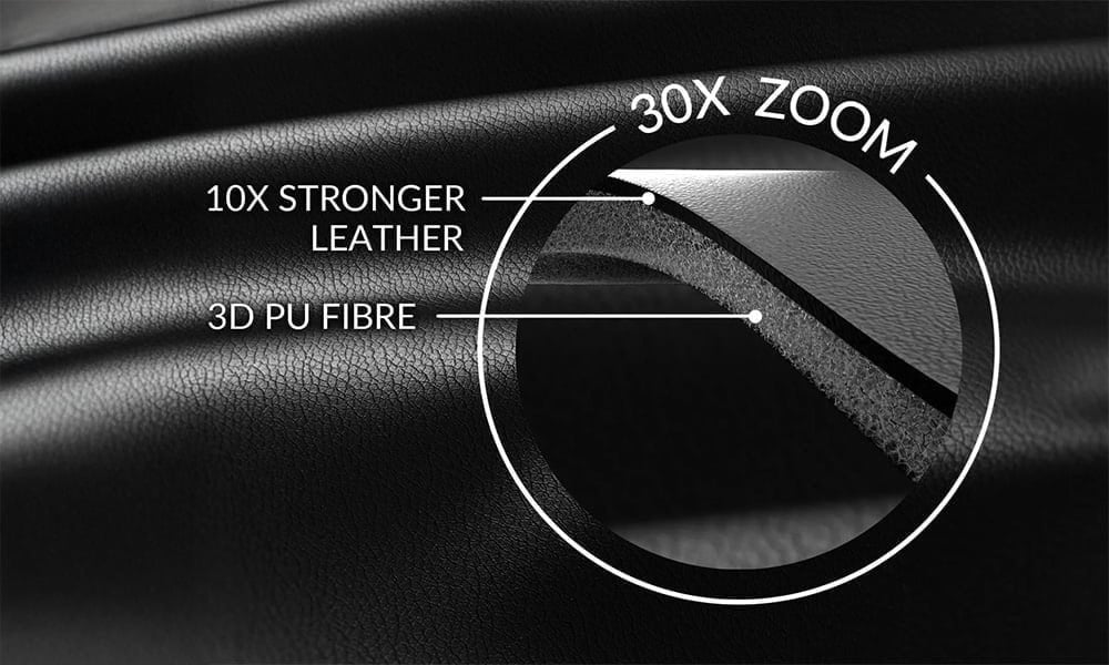 10 Kat Daha Güçlü Deri 3D PU Fiber