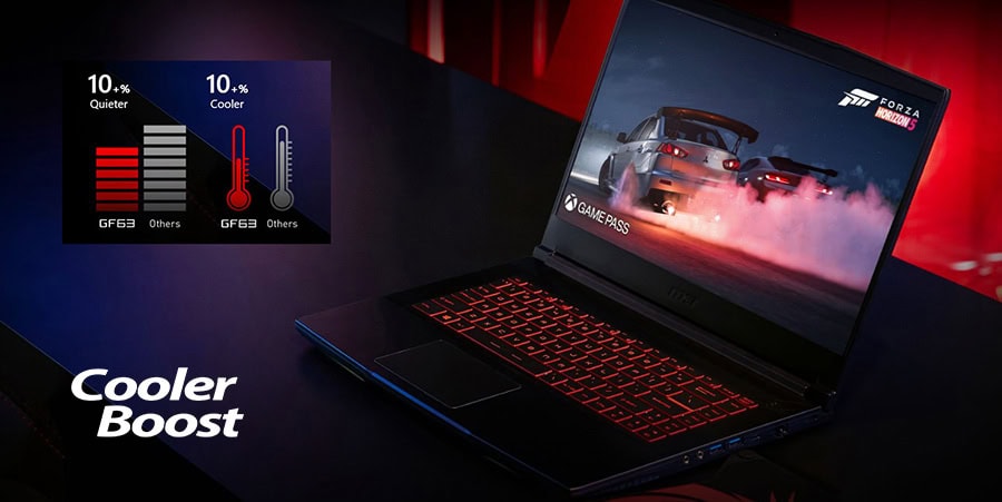 MSI THIN GF63 12VE-1203TR Gaming Laptop h10