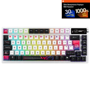 Asus Rog Azoth X Nx Snow V2 Switch Rgb Kablosuz Hotswap Türkçe Mekanik Gaming Klavye 1