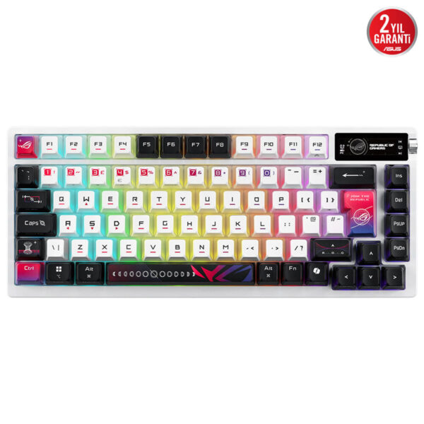Asus Rog Azoth X Nx Snow V2 Switch Rgb Kablosuz Hotswap Türkçe Mekanik Gaming Klavye 2
