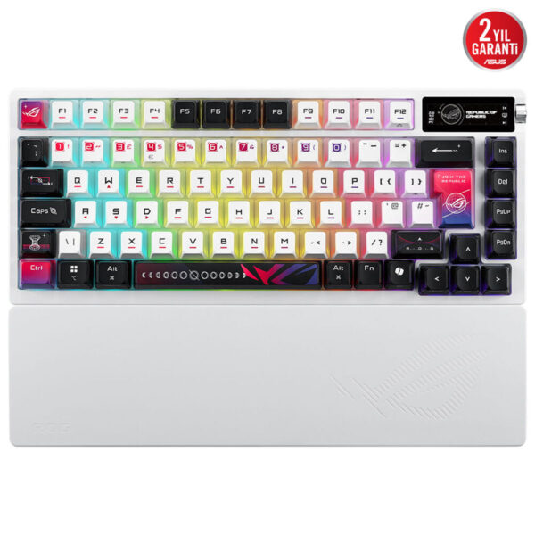Asus Rog Azoth X Nx Snow V2 Switch Rgb Kablosuz Hotswap Türkçe Mekanik Gaming Klavye 3