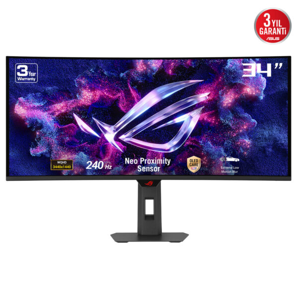 Asus Rog Strix Oled Xg34wcdmtg 34 Inc 240hz 0 03ms Uwqhd Adaptive Sync Qd Oled Kavisli Android 14 Smart Google Tv Gaming Monitor Y2